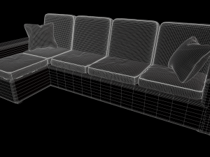 l-shaped sofa 3D Model