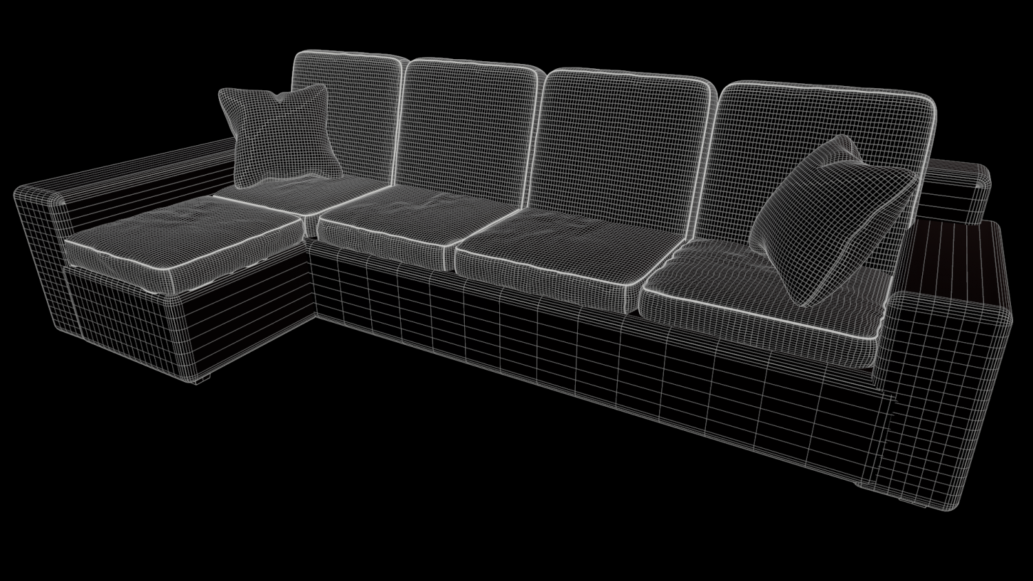 Sofa model 3ds Max Sizes