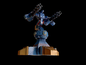Gatling Turret 3D Model