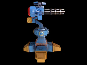 Gatling Turret 3D Model