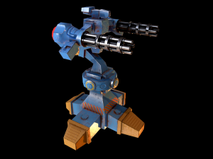 Gatling Turret Modèle 3D