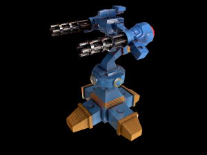 Gatling Turret Modello 3D