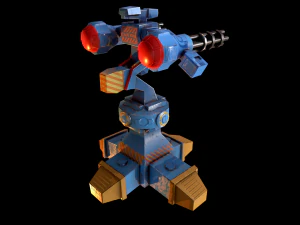 Gatling Turret 3D Model