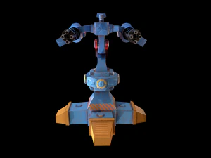 Gatling Turret 3D Model