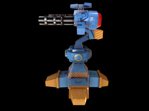 Gatling Turret 3D Model