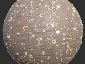 波紋のある砂 Pbr 4k テクスチャ上の壊れた貝殻 CG テクスチャ