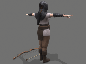 Archer Girl Low-poly 3D 模型