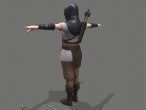Archer Girl Low-poly 3D 模型