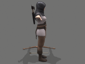 Archer Girl Low-poly 3D 模型