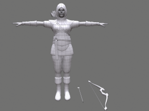 Archer Girl Low-poly 3D 模型