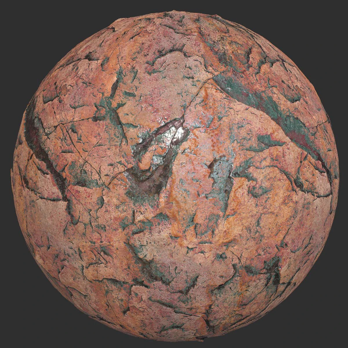 Multicolor Sandstone Rock PBR 4K Texture CG Textures .c4d .max .obj .3ds .fbx .stl .blend