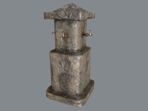 Multiple Drinking Water Taps 3D Model
