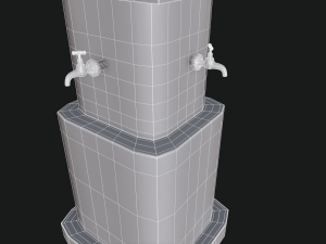 Multiple Drinking Water Taps 3D Model