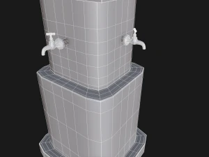 &Ccedil;oklu İ&ccedil;me Suyu Muslukları 3D Model