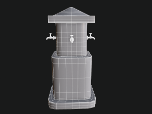 Multiple Drinking Water Taps 3D Model