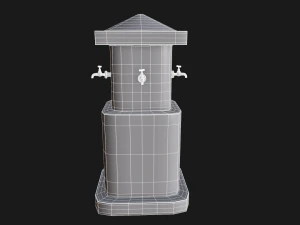 &Ccedil;oklu İ&ccedil;me Suyu Muslukları 3D Model