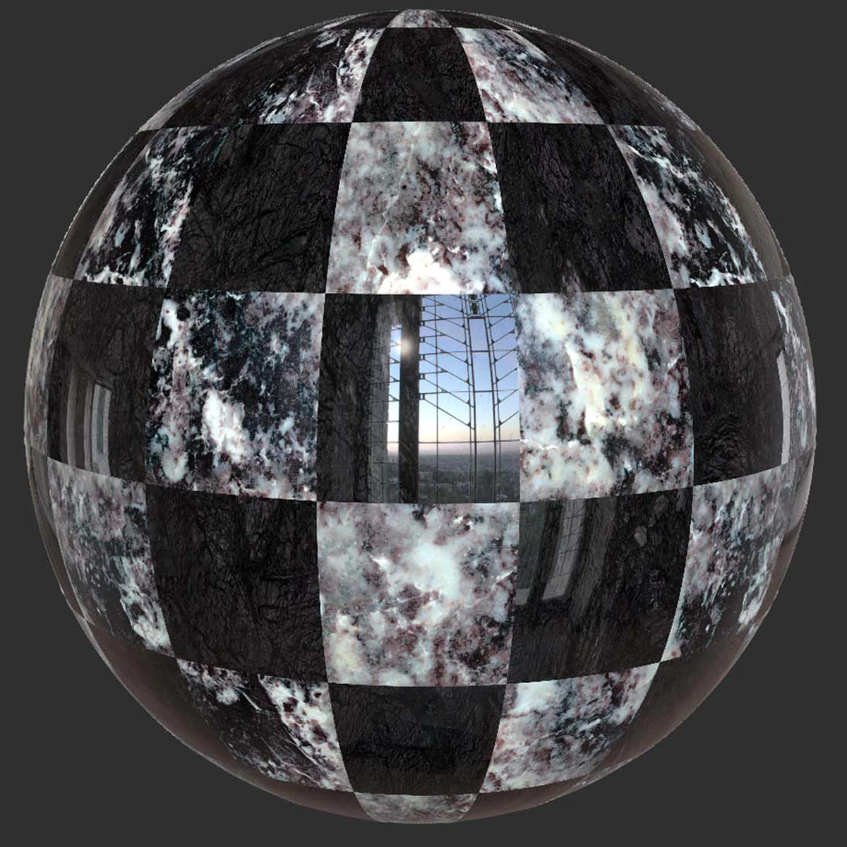 Classic Black and White Marble Checker 4k Pbr Texture CG Textures .c4d .max .obj .3ds .fbx .stl .blend 