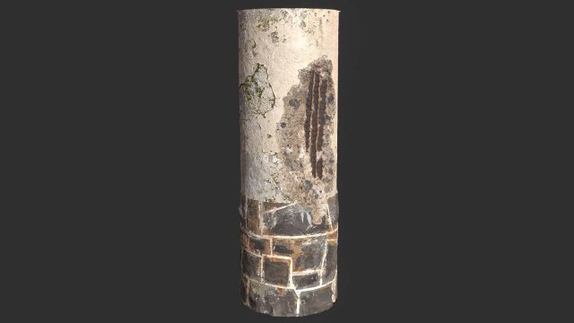 Old damaged Pillar Pbr 4k Texture CG Tekstury .c4d .max .obj .3ds .fbx .stl .blend 