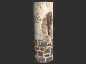 Old damaged Pillar Pbr 4k Texture Texturas CG