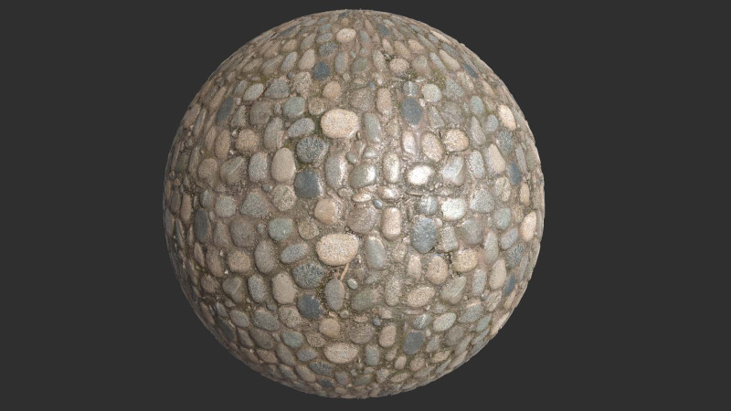 River Stone Ground 4k Pbr Texture CG Texturen .c4d .max .obj .3ds .fbx .stl .blend 