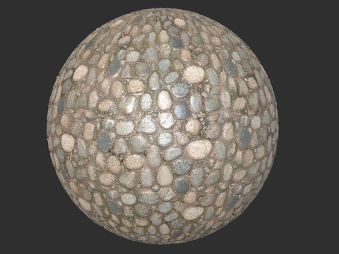 River Stone Ground 4k Pbr Texture CG Texturen
