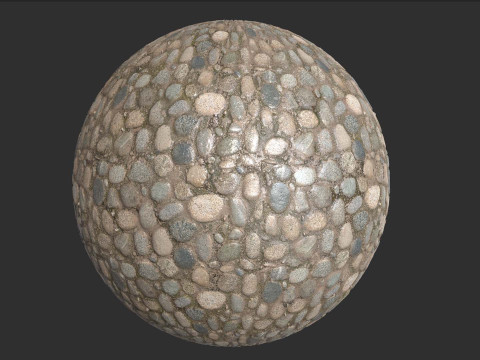 River Stone Ground 4k Pbr Texture CG Texturen