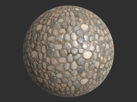 River Stone Ground 4k Pbr Texture CG Texturen