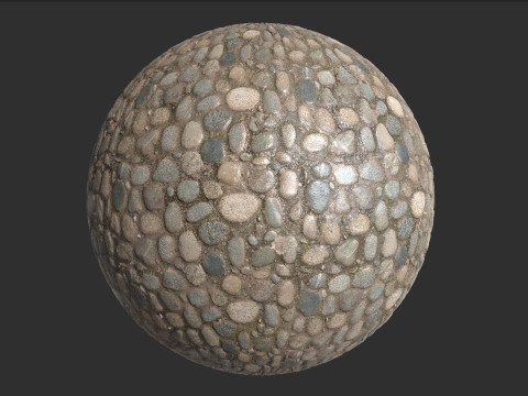 River Stone Ground 4k Pbr Texture CG Texturen