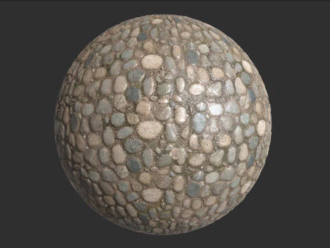 Flusssteingrund 4k Pbr-Textur CG Texturen