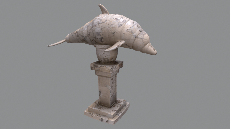 Dolphin Garden Decoration statue 3D 模型 .c4d .max .obj .3ds .fbx .stl .blend