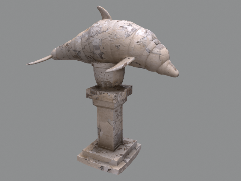 Dolphin Garden Decoration statue 3Dモデル
