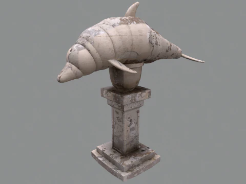 Dolphin Garden Decoration statue 3D Model