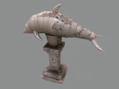 Dolphin Garden Decoration statue 3D Model
