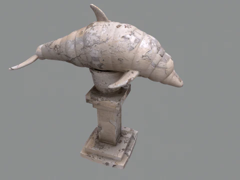 Dolphin Garden Decoration statue 3D Model