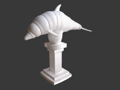 Dolphin Garden Decoration statue 3D Model