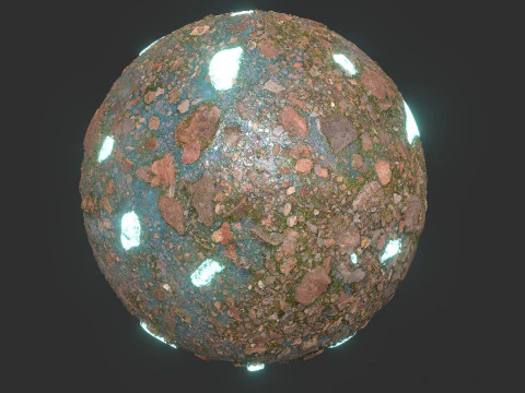 Glowing Blue Rocks 4k Texture CG Textures