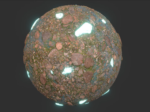 Glowing Blue Rocks 4k Texture CG 텍스쳐