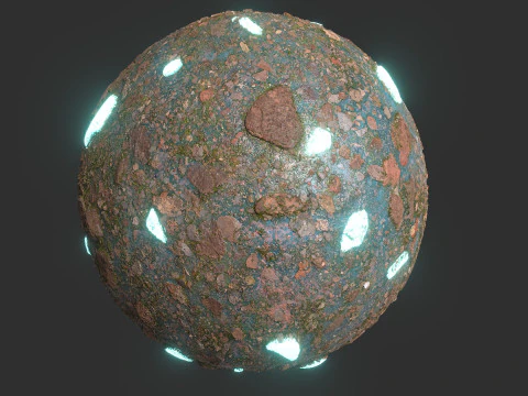 Glowing Blue Rocks 4k Texture CG Textures