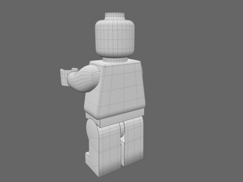Zombie Lego Toy Low-poly Modelo 3D
