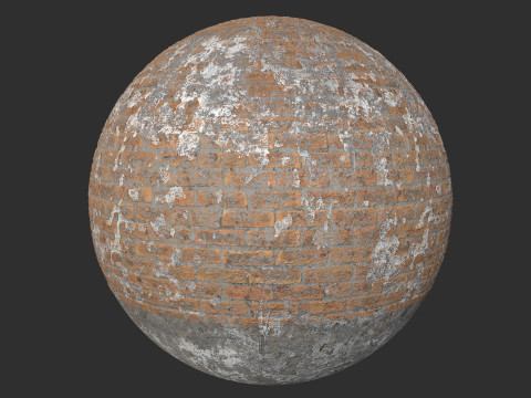 Damaged Brick Wall Pbr 4k Textures CG Текстуры