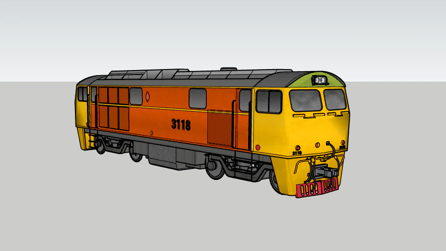 50s electric locomotive 3D Model .c4d .max .obj .3ds .fbx .stl .blend