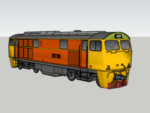 50s electric locomotive 3D Model