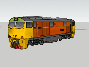 50s electric locomotive 3D Model