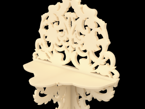 carved wall shelf Modelo 3D