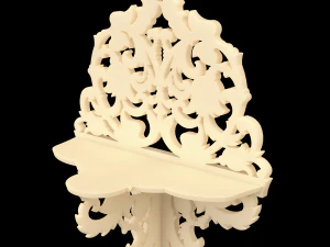 彫刻が施された壁の棚 3Dモデル