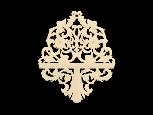 carved wall shelf 3D Model