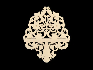 carved wall shelf 3D Model