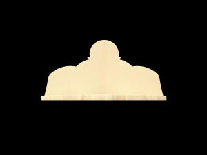 carved wall shelf 3D Model