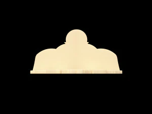 carved wall shelf 3D Model