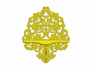 carved wall shelf 3D Model